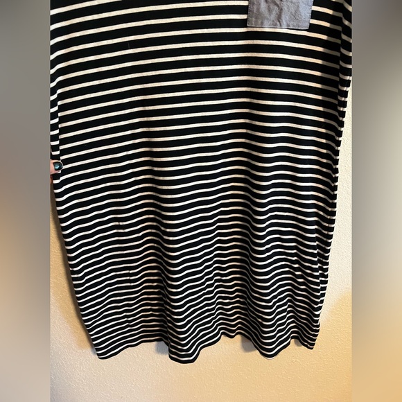 Tommy Hilfiger Navy and White Striped Long Tee Size XL - Picture 5 of 9